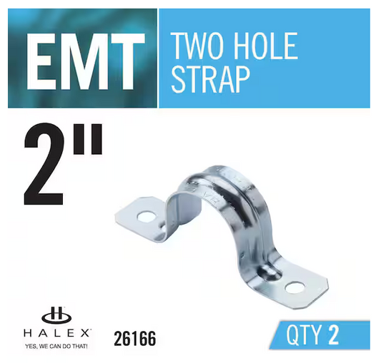 1-1/2 in. Standard Fitting 2-Hole Electrical Metallic Tube (EMT) Straps (2-Pack) - 9864315