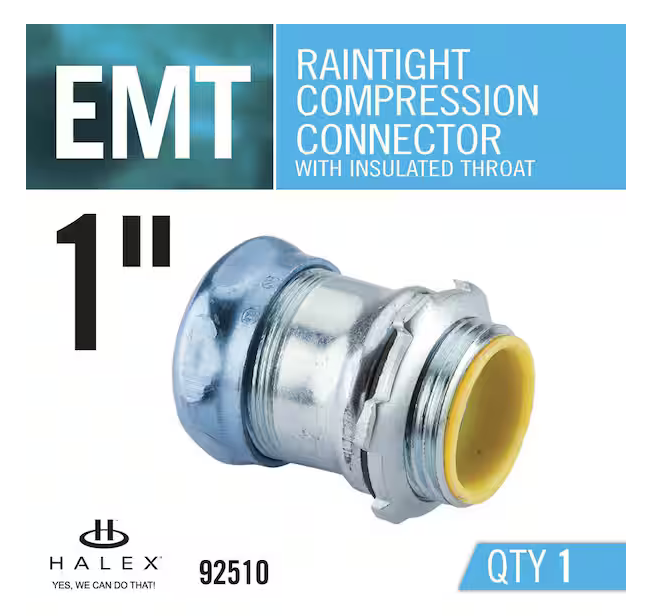 1 in. Electrical Metallic Tube (EMT) Insulated Rain Tight Connector - 9174679