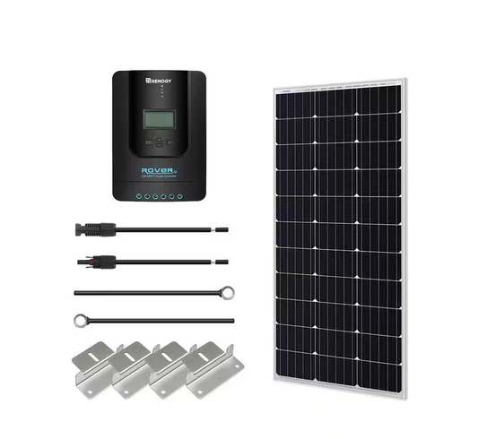 100-Watt 12V Off-Grid Solar Starter Kit w/ 1-Piece 100W Monocrystalline Panel and 20A MPPT Rover Charge Controller