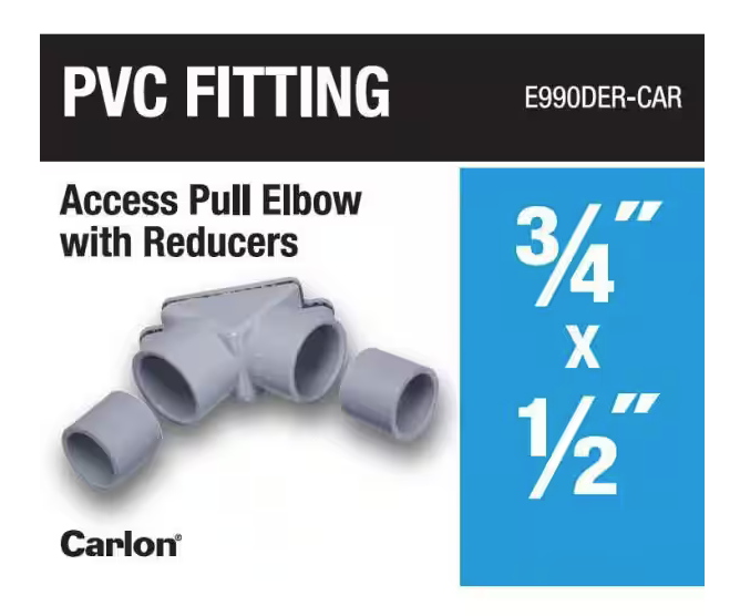 3/4 in. x 1/2 in. Access Pull Elbow - 9202649