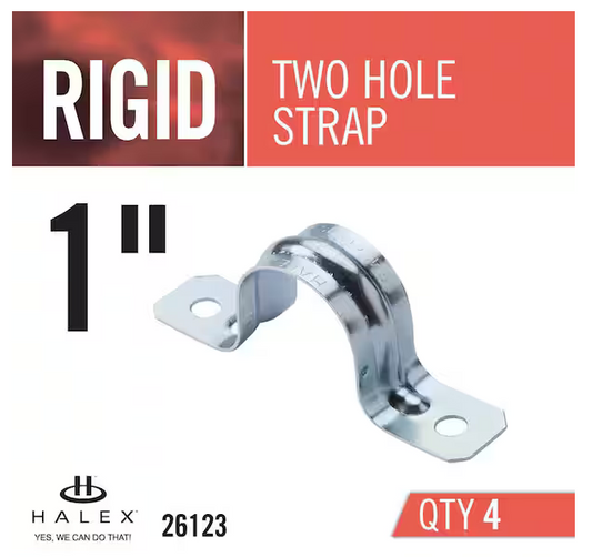 1 in. Rigid Conduit 2-Hole Strap 4-Pack - 9286210