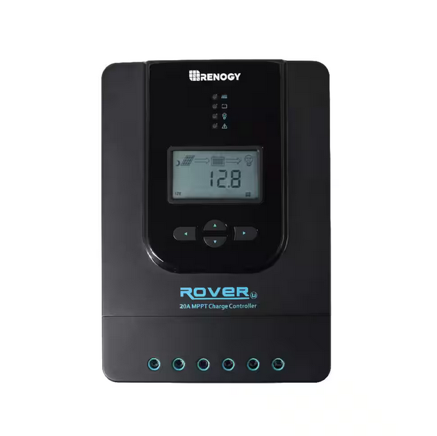 Rover 20 Amp 12V/24V DC Input MPPT Solar Charge Controller Auto Parameter Adjustable LCD Display - 91002451226