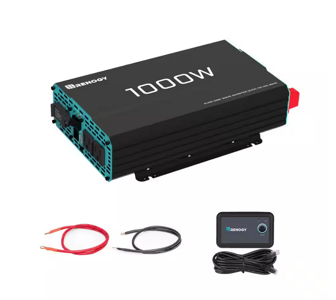 1000-Watt Pure Sine Wave Inverter 12V DC to 120V AC Converter for Off-Grid Solar Power w/ Built-in 5V/2.1A USB Port - 91004153171