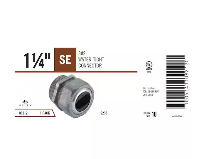 1-1/4 in. Service Entrance (SE) Water-Tight Connector - 9126408