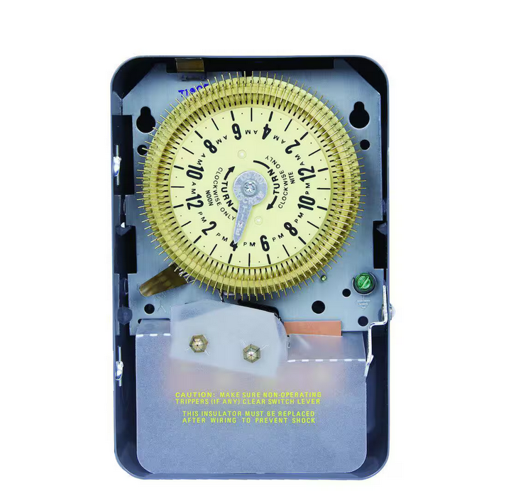 T1900 Series 20 Amp 24-Hour Mechanical Time Switch with Steel Indoor Enclosure - Gray - 91001264336