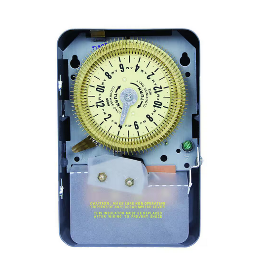 T1900 Series 20 Amp 24-Hour Mechanical Time Switch with Steel Indoor Enclosure - Gray - 91001264336