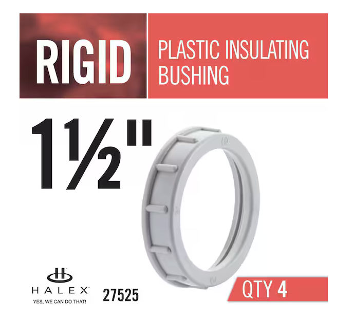 1-1/2 in. Rigid Plastic Insulating Bushing (4-Pack) - 9655476