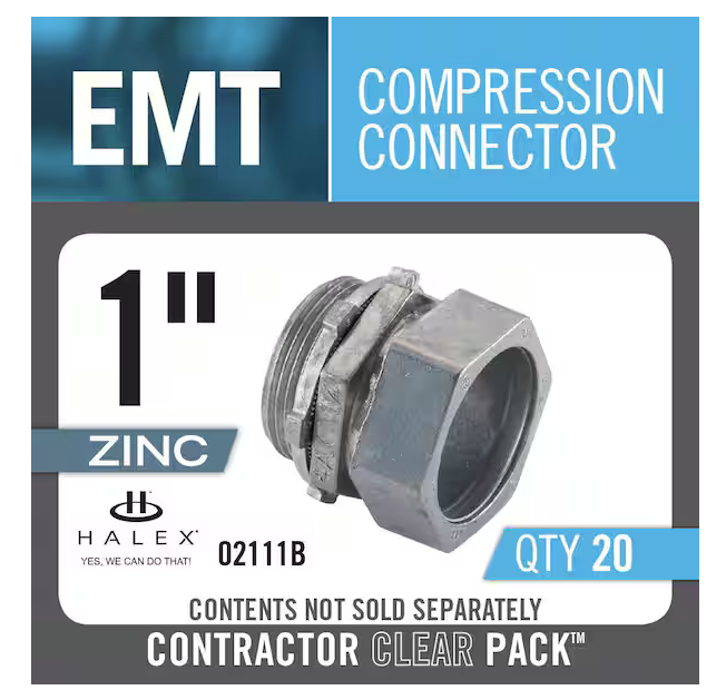 1 in. Standard Fitting Electrical Metallic Tube Compression Connectors ...