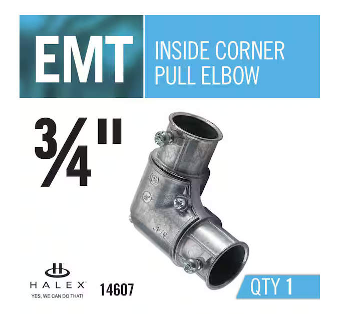 3/4 in. Electrical Metallic Tube (EMT) Inside Corner Pull Elbow - 9667145