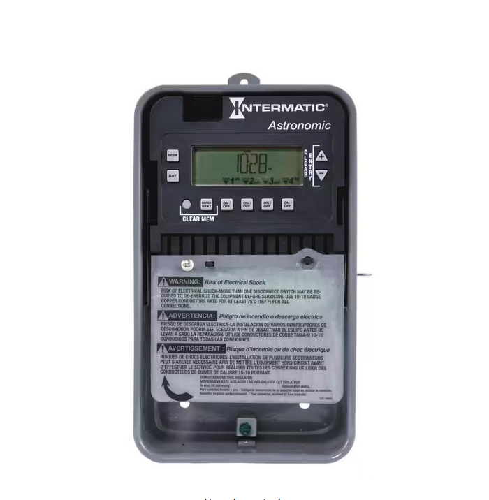 Astronomic 7-Day 120-277 VAC Outdoor 4-Circuit Electronic Control, 4-SPST, Metal Enclosure - 91010168805