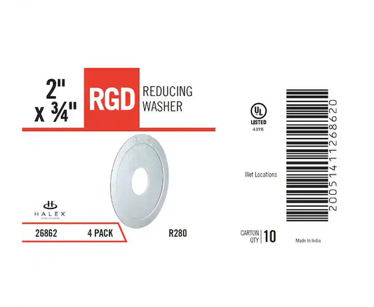 2 in. x 3/4 in. Rigid Conduit Reducing Washers (4-Pack) - 9121071