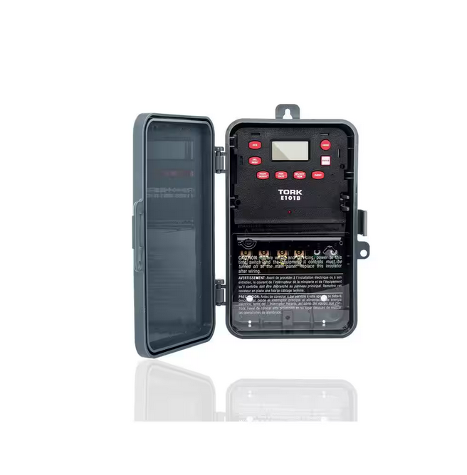 30 Amp 120-Volt to 277-Volt SPST 24-Hour Digital 1 Channel Timer Switch in Gray