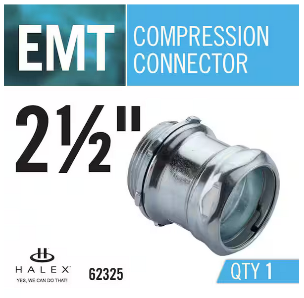 2-1/2 in. Electrical Metallic Tube (EMT) Compression Connector - 9231062