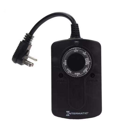 1000-Watt Outdoor Timer with Photocell Light Sensor for Christmas Lights and Decorations - 91004100348