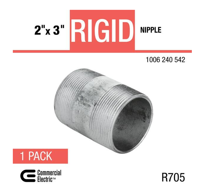 2 in. x 3 in. Rigid Metal Conduit (RMC) Nipple - 91006240542