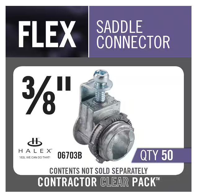 3/8 in. Flexible Metal Conduit (FMC) Saddle Connectors (50-Pack) - 9292577