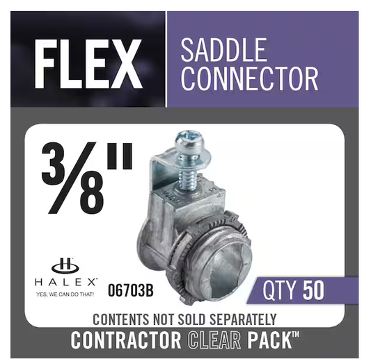 3/8 in. Flexible Metal Conduit (FMC) Saddle Connectors (50-Pack) - 9292577