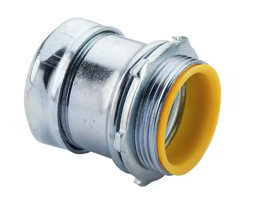 1-1/4 in. Electrical Metallic Tube (EMT) Compression Connector with Insulated Throat - 9705071