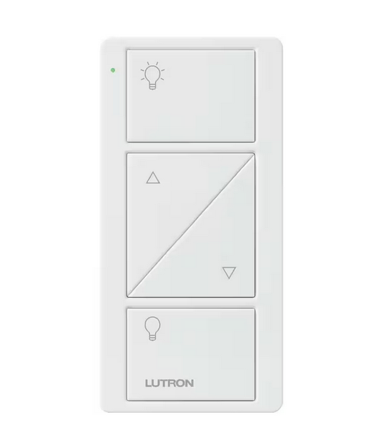 Pico Smart Remote (2-Button with Raise/Lower) for Caseta Smart Dimmer Switch, White (PJ2-2BRL-GWH-L01) - 91002263853