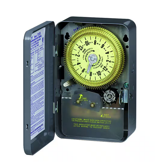 T1970 Series 20 Amp 24-Hour Mechanical Time Switch with Skipper and Indoor Enclosure - Gray - 91001264342