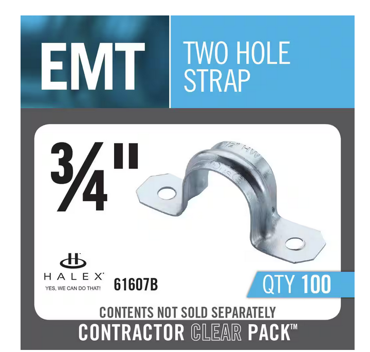 3/4 in. 2-Hole Electrical Metallic Tube (EMT) Straps (100-Pack)