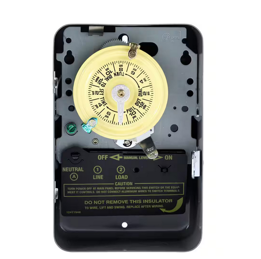 T100 Series 40 Amp 125V SPST 24-Hour Mechanical Time Switch with Indoor Enclosure - 9194921
