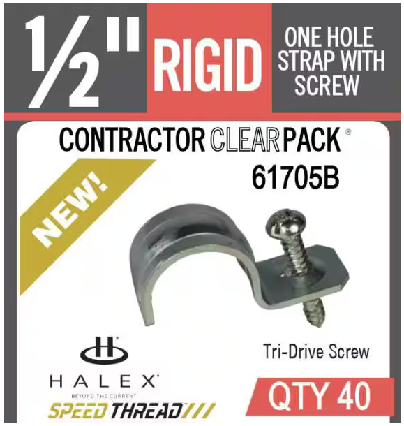 RGD 1/2 in. 1-Hole Speed Thread Strap (40-Pack) - 91005871320