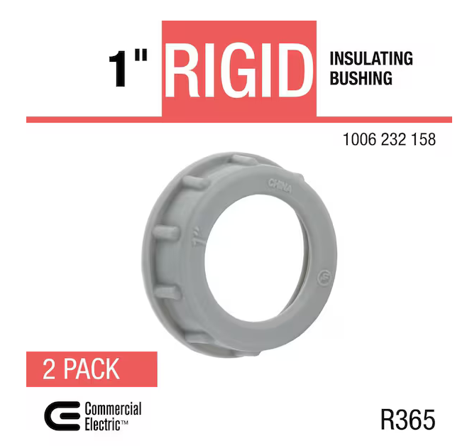 1 in. Rigid Metal Conduit (RMC) Plastic Insulating Bushing (2-Pack) - 91006232158