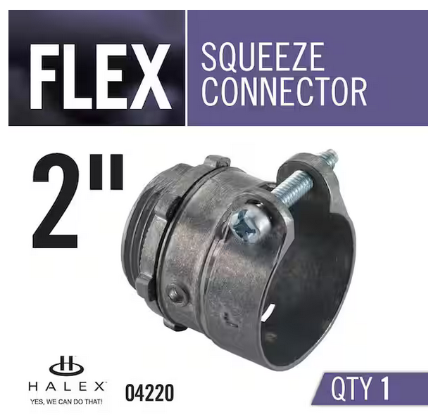 2 in. Flexible Metal Conduit (FMC) Squeeze Connector - 9932899