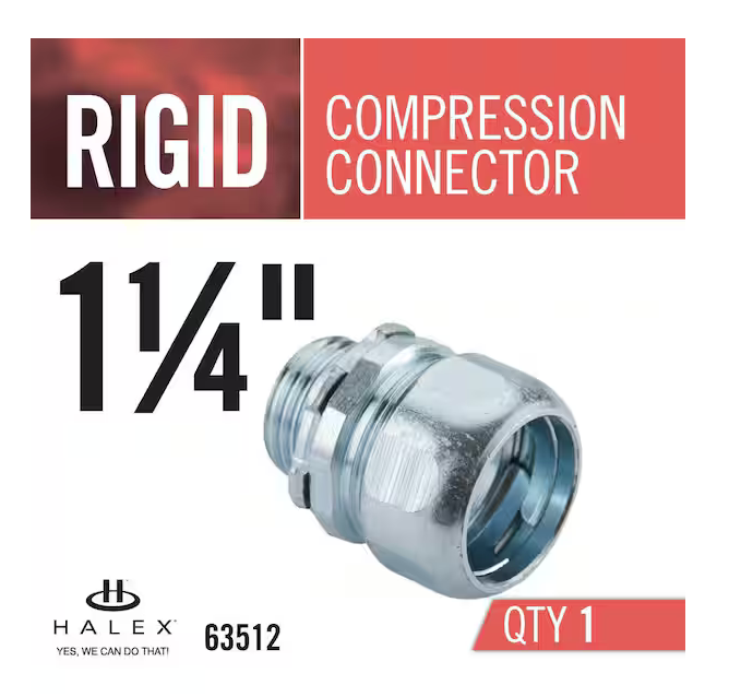 1-1/4 in. Rigid Compression Conduit Connector - 9284741