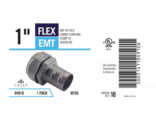 1 in. Electrical Metallic Tube (EMT) Combination Coupling - 9277921