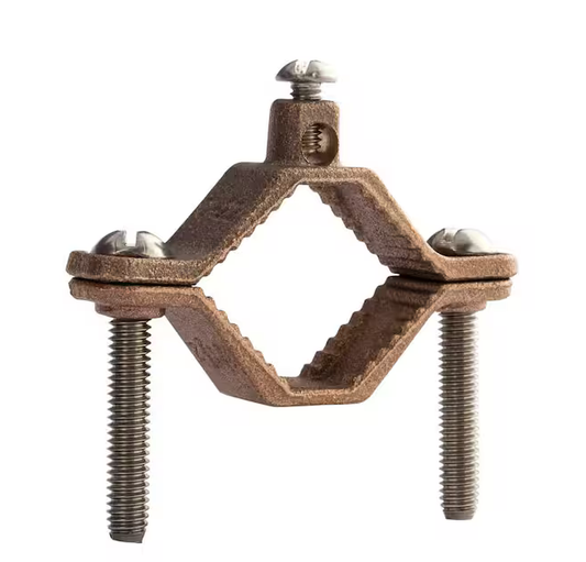 Heavy Duty Direct Burial Bronze Ground Clamp for 1.25 in. to 2 in. Pipe - 91001841649