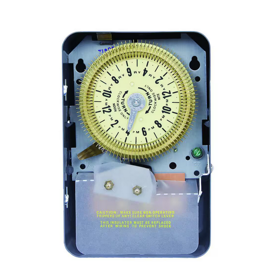 T1900 Series 20 Amp 24-Hour Mechanical Time Switch with Steel Indoor Enclosure - Gray - 91001264335