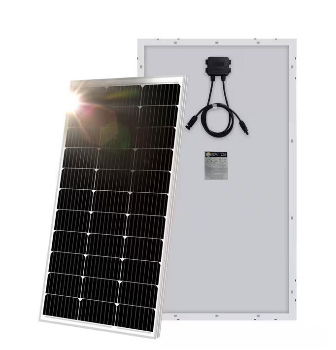 100-Watt Solar Panel 12-Volt Mono Off Grid Battery Charger for Shed Farm Home - 91010734012