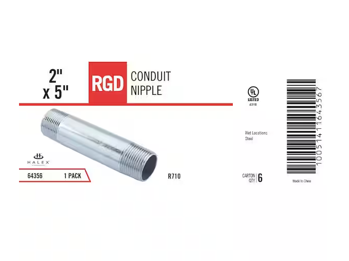 2 in. x 5 in. Rigid Conduit Nipple - 9274663