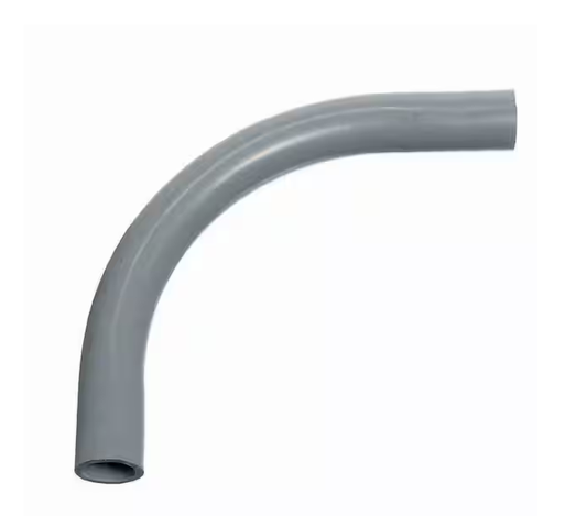 1-1/4 in. 90 Degree Schedule 40 PVC Plain End Standard Radius Elbow - 91005753346