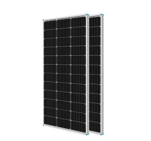 2Pcs 100-Watt 12-Volt Monocrystalline Solar Panel with High-Efficiency Module for RV Battery Boat Caravan Solar System