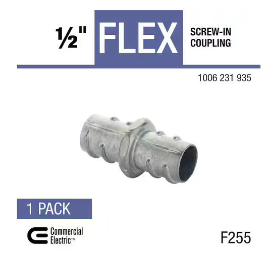 1/2 in. Flexible Metal Conduit (FMC) Screw-in Coupling  - 91006231935