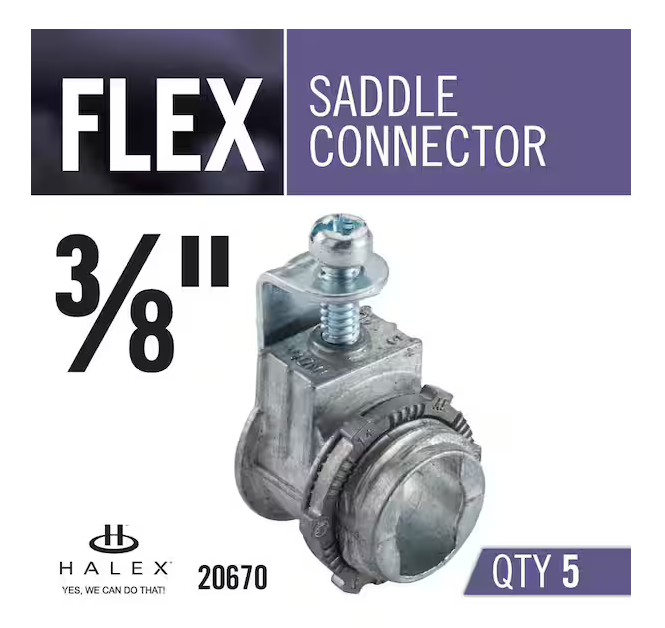 3/8 in. Flexible Metal Conduit (FMC) Saddle Connectors (5-Pack) - 9595361