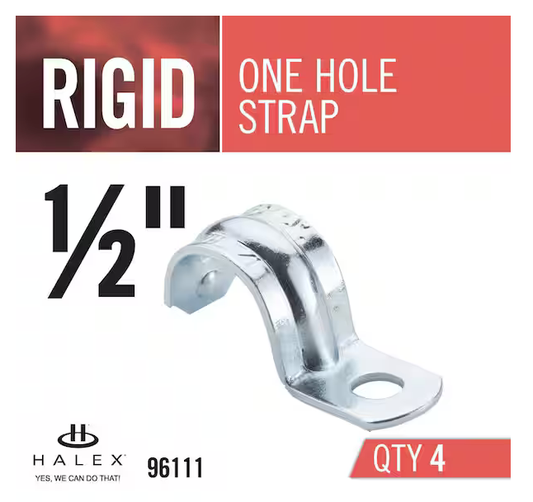 1/2 in. Rigid 1-Hole Strap (4-Pack) - 9242720