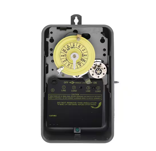 T170 Series 40 Amp 24-Hour Mechanical Time Switch with Skipper and Outdoor Enclosure - Gray - 91001264332