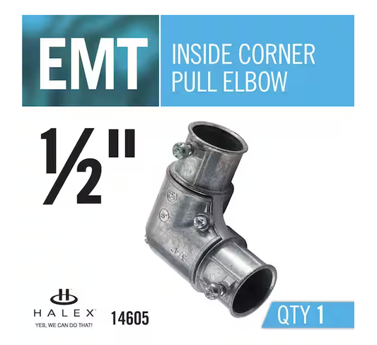 1/2 in. Electrical Metallic Tube Inside Corner Pull Elbow - 9667137