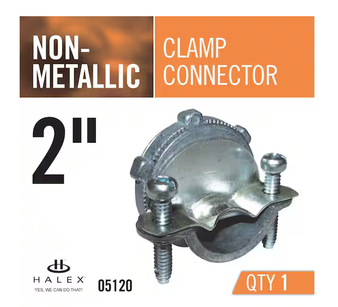 2 in. Non-Metallic (NM) Sheathed Cable Clamp Connectors - 9614734