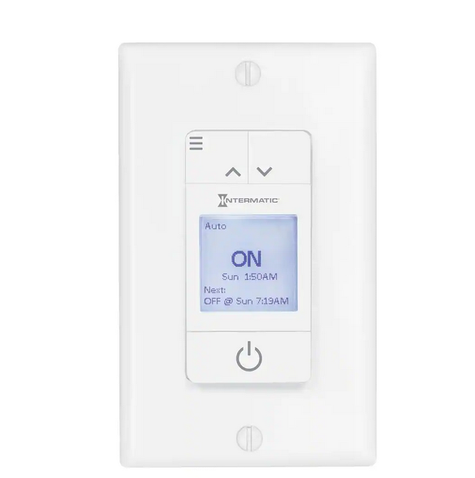 ASCEND Standard 15 Amp 7-Day Indoor Programmable In-Wall Timer with Auto DST and Astro ON/OFF in White - 91004087633