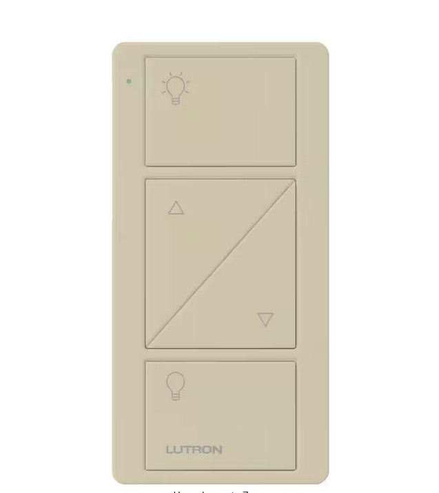 Pico Smart Remote (2-Button with Raise/Lower) for Caseta Smart Dimmer Switch, Ivory (PJ2-2BRL-GIV-L01) - 91002263850