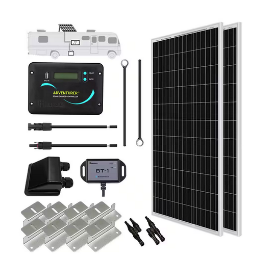 200-Watt 12-Volt Monocrystalline Solar RV Kit