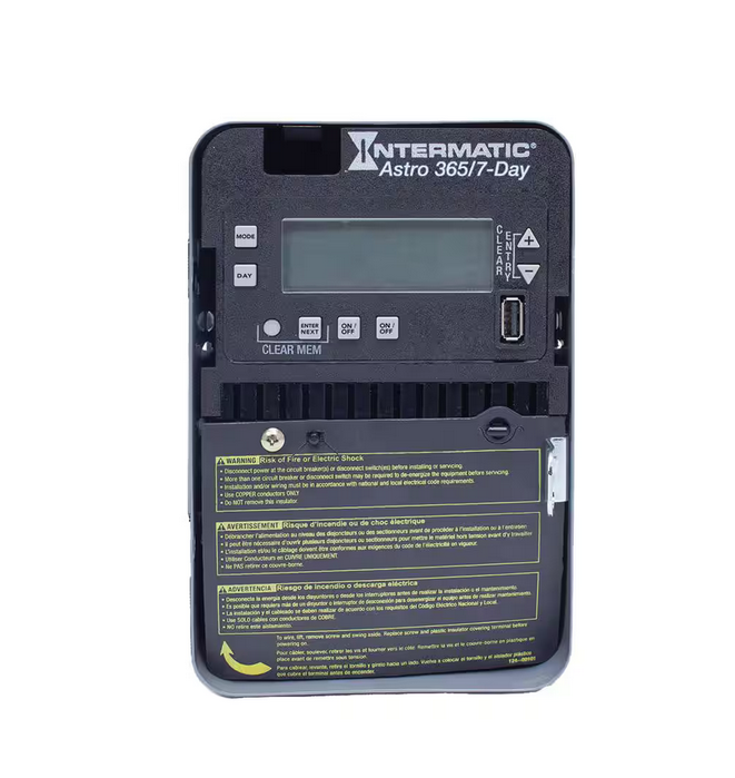 Astronomic 7-Day/365 Day 120-277 VAC Indoor 2-Circuit Electronic Control, 2-SPST/DPST, Metal Enclosure - 91010168807