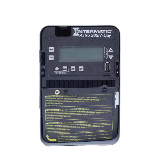 Astronomic 7-Day/365 Day 120-277 VAC Indoor 2-Circuit Electronic Control, 2-SPST/DPST, Metal Enclosure - 91010168807