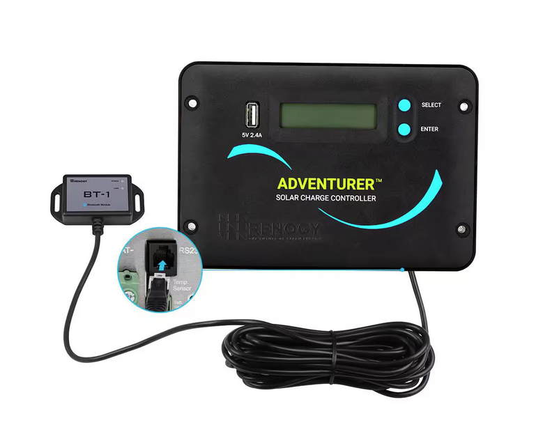 Adventurer-Li 30 Amp PWM Flush Mount Charge Controller with LCD Display