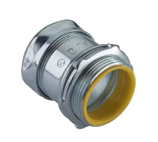 Electrical Metallic Tube (EMT) Compression Connectors 3/4 in. with Insulated Throats (3-Pack) - 9856517